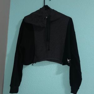Black Cropped Hoodie